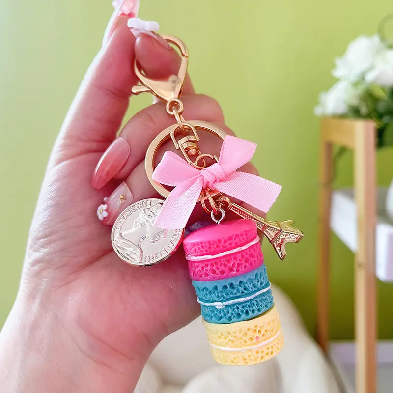 Macaron Cake Keychain Pendant