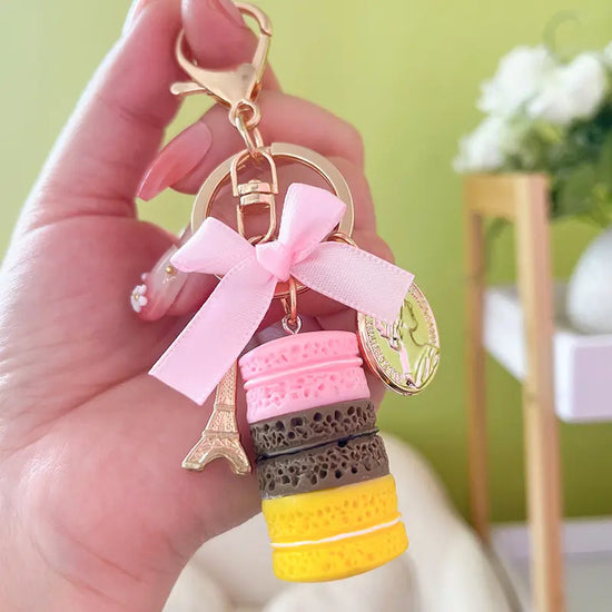 Macaron Cake Keychain Pendant
