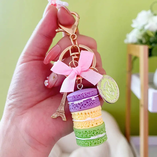 Macaron Cake Keychain Pendant