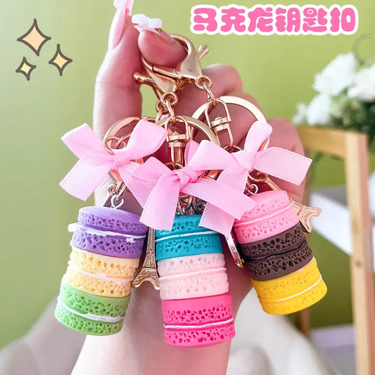 Macaron Cake Keychain Pendant