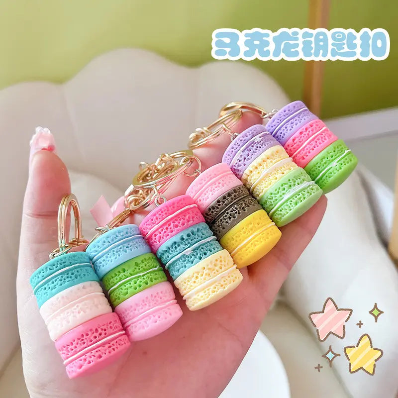 Macaron Cake Keychain Pendant