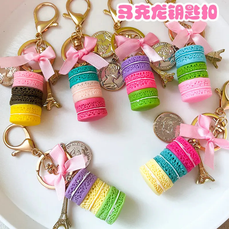Macaron Cake Keychain Pendant