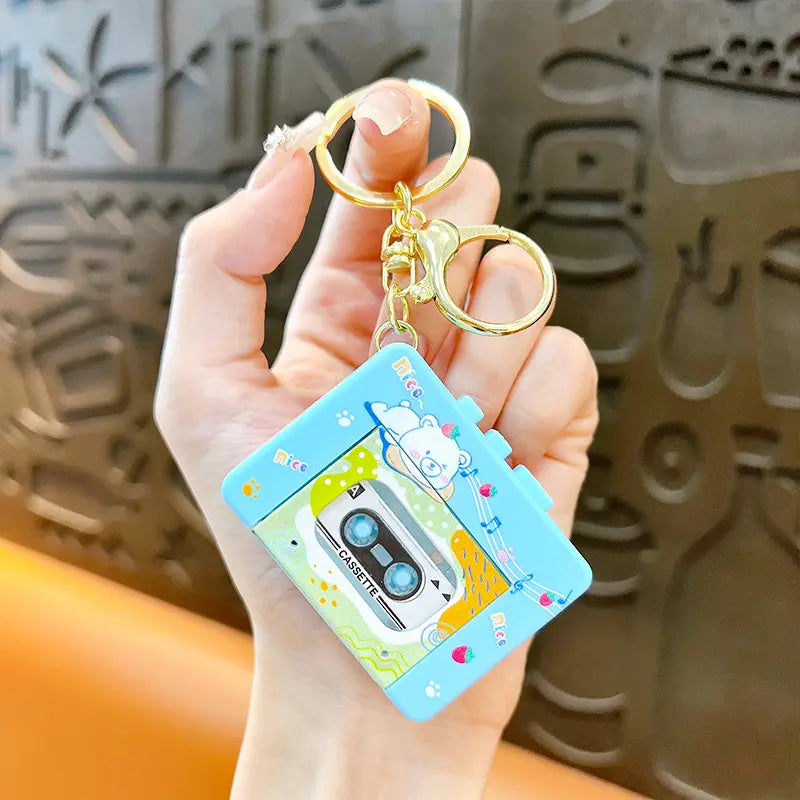 Creative Music Walkman Keychain Pendant