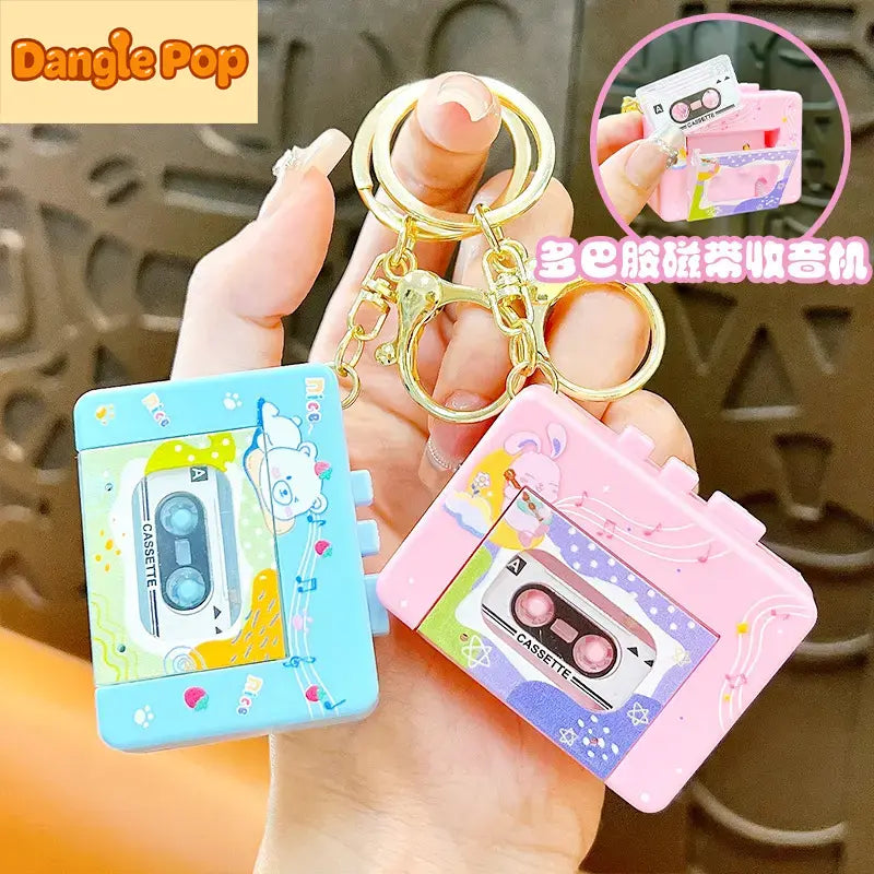 Creative Music Walkman Keychain Pendant