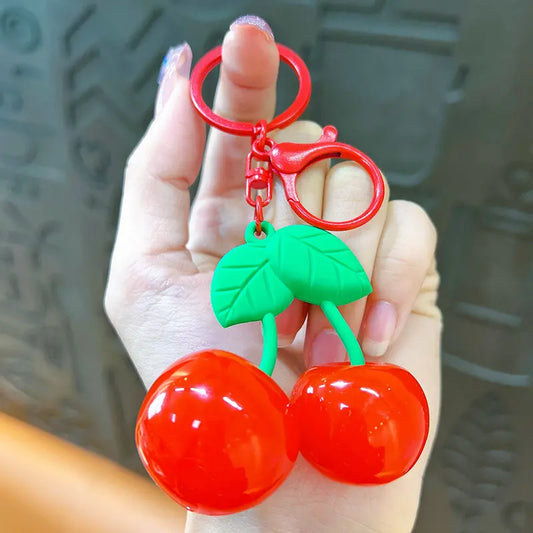 Cartoon Fruit Cherry Keychain Pendant