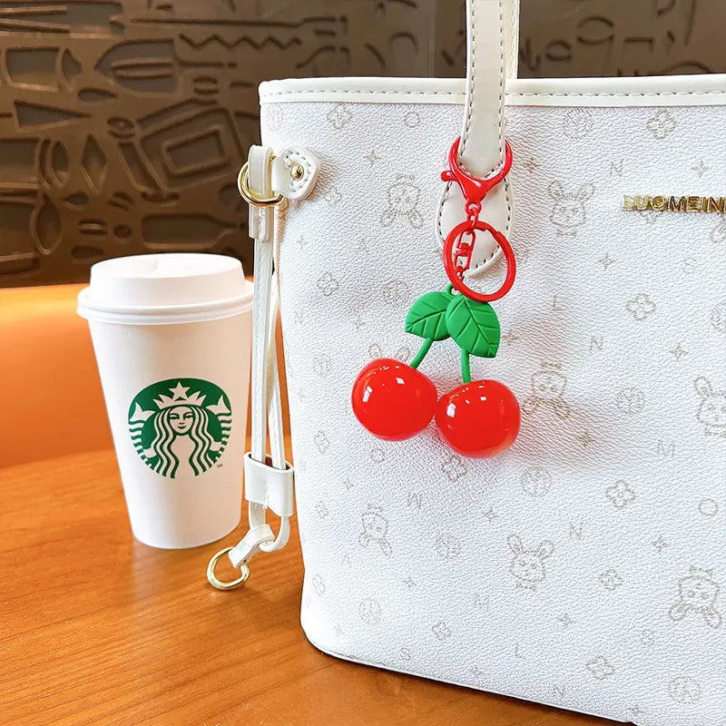 Cartoon Fruit Cherry Keychain Pendant