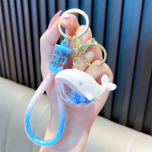 Cute Little Dolphin Whale Keychain Pendant