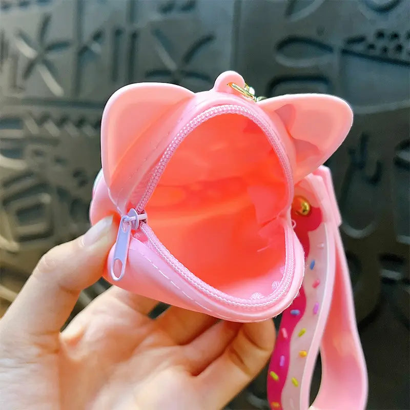 Creative Silicone Donut Coin Purse Keychain Pendant