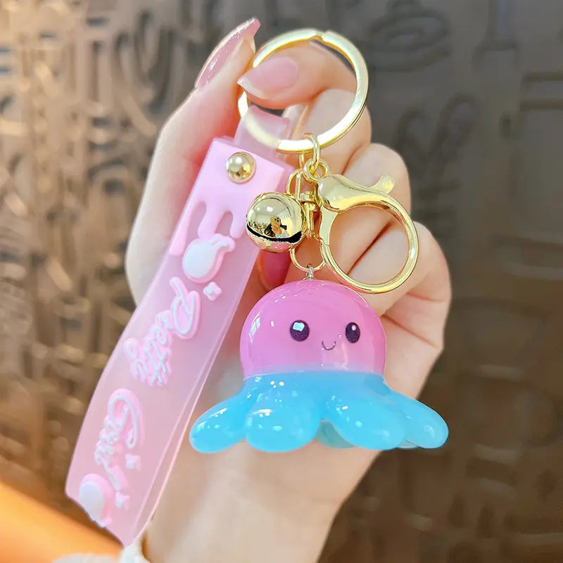 Glowing Octopus Doll Keychain Pendant
