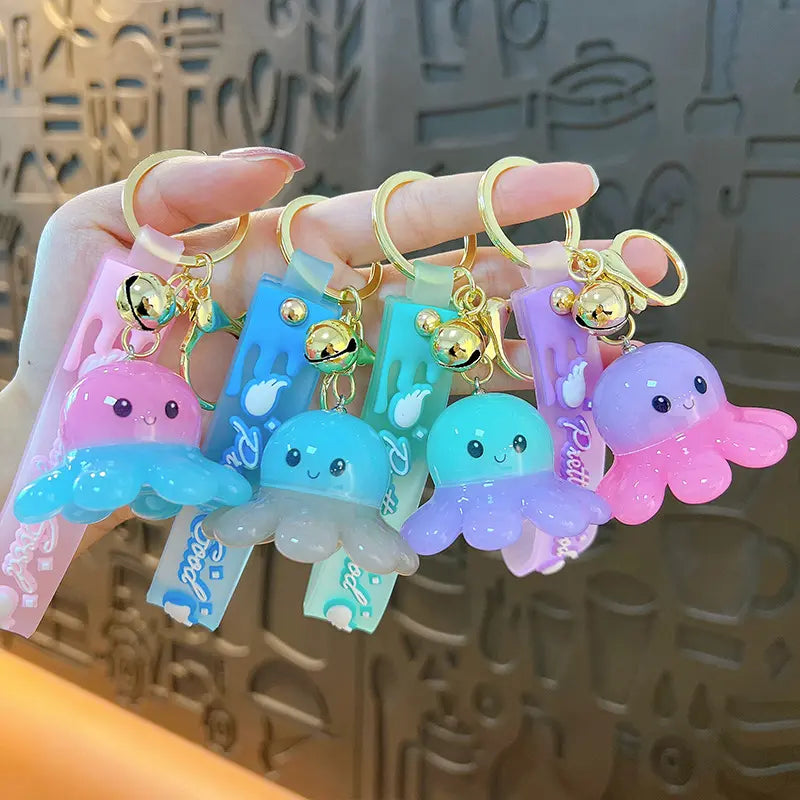 Glowing Octopus Doll Keychain Pendant