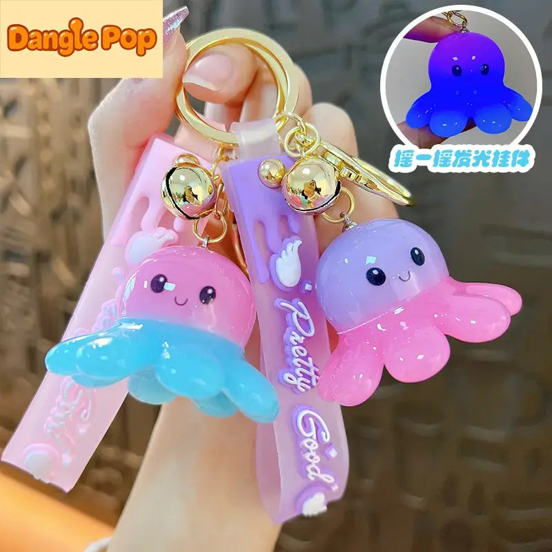 Glowing Octopus Doll Keychain Pendant