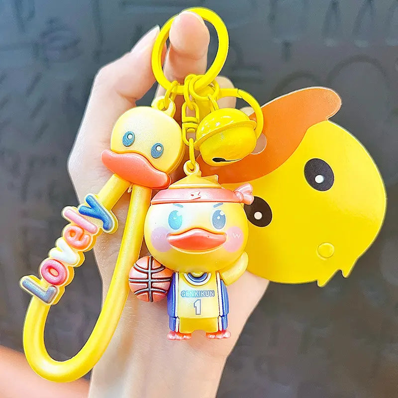 Yellow Duck Creative Sports Keychain Pendant