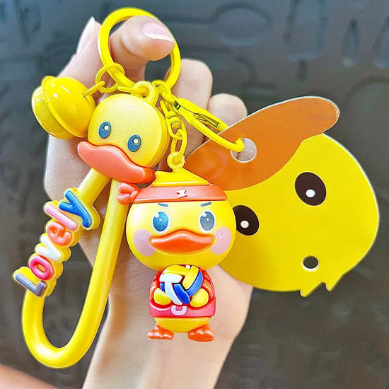 Yellow Duck Creative Sports Keychain Pendant