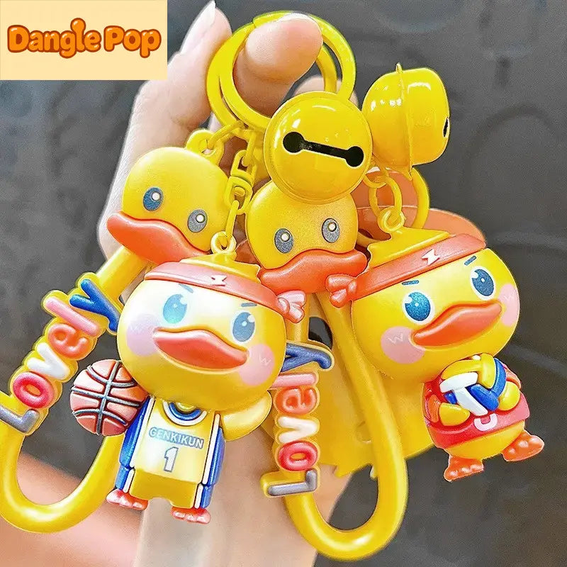 Yellow Duck Creative Sports Keychain Pendant