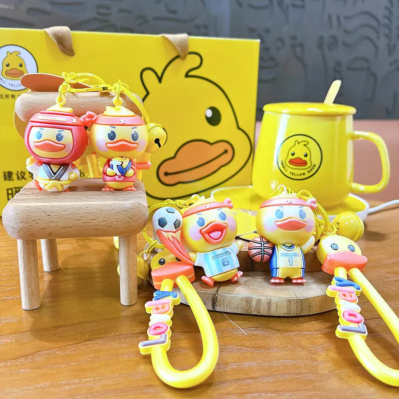 Yellow Duck Creative Sports Keychain Pendant