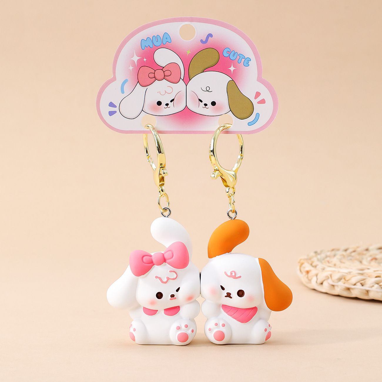 Couple magnetic keychain pendant