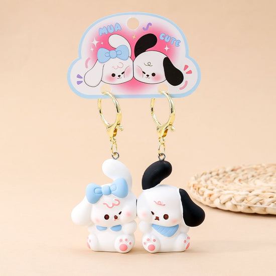 Couple magnetic keychain pendant
