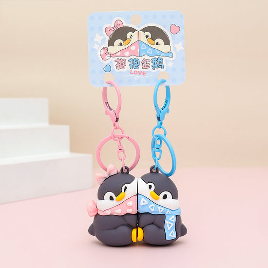 Couple magnetic keychain pendant