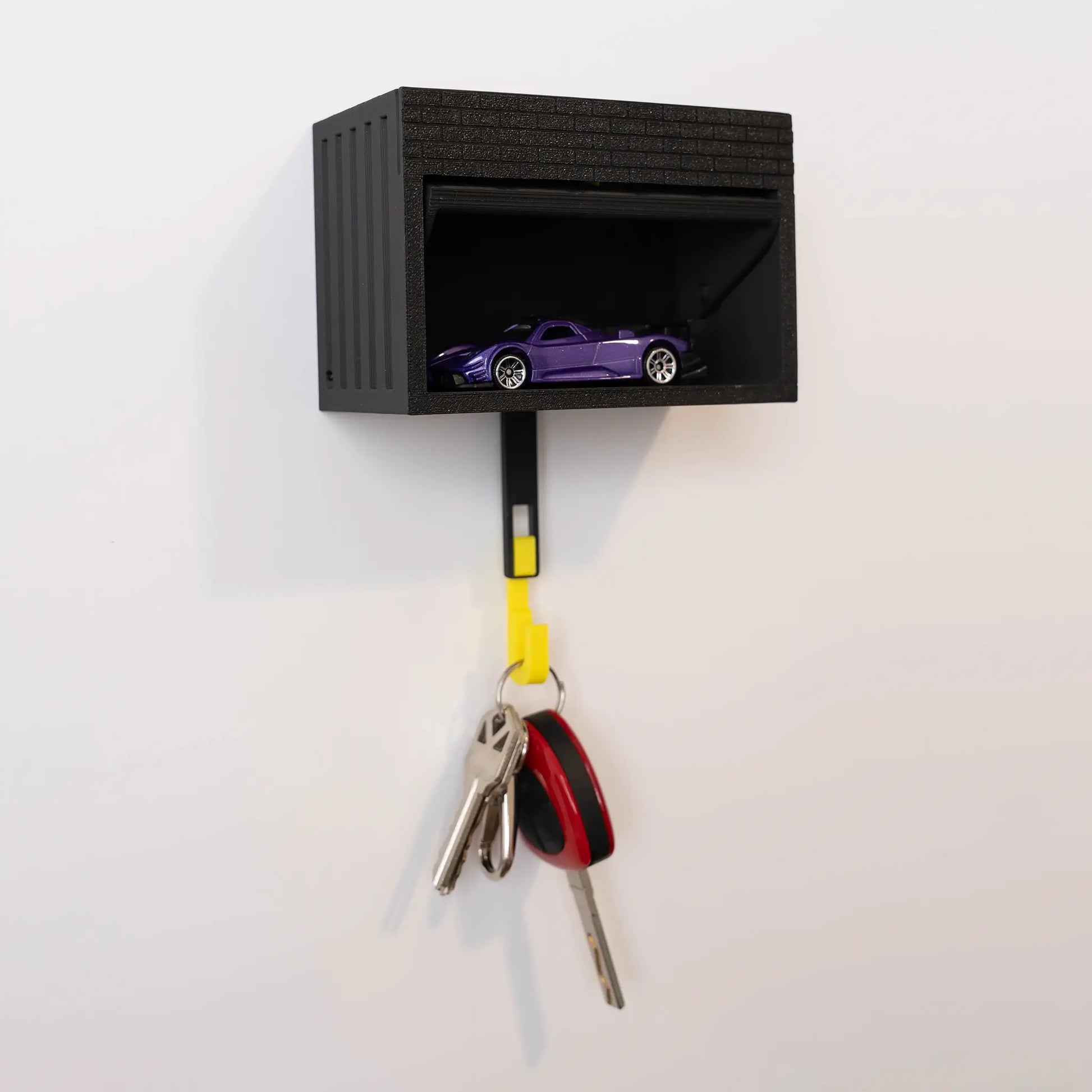 Mini Garage Key Holder for 1:64 Scale Cars – Wall Mount Display – Gift for Car Lovers